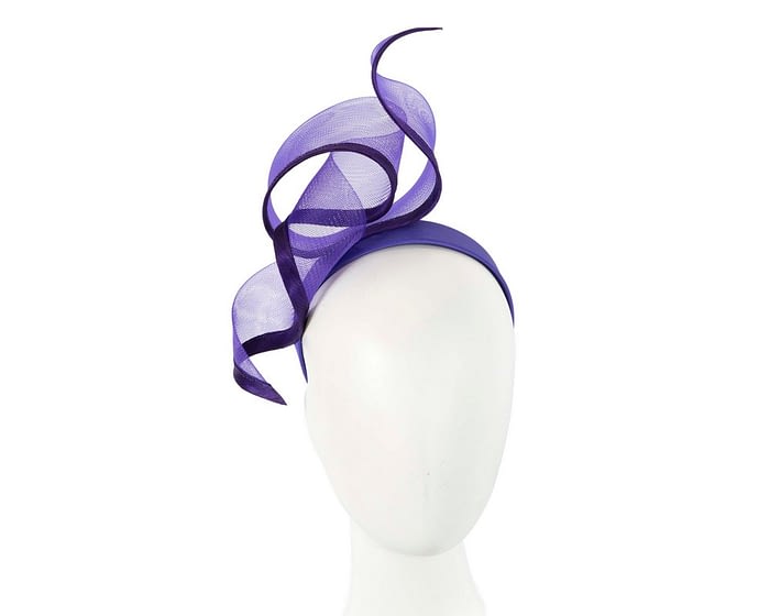 Fascinators Online - Twisted purple racing fascinator by Fillies Collection