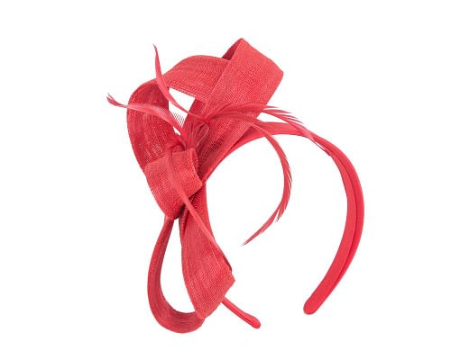 Fascinators Online - Red loops headband fascinator by Fillies Collection