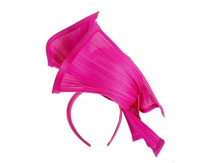 Fascinators Online - Twisted fuchsia jinsin racing fascinator by Fillies Collection