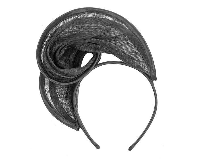 Fascinators Online - Black headband racing fascinator by Fillies Collection