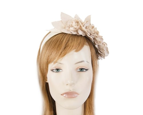 Nude flower headband fascinator