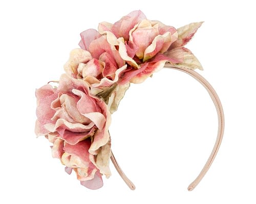 Fascinators Online - Multi-color pink flower headband by Max Alexander