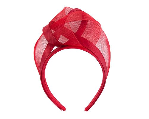 Fascinators Online - Red turban headband by Fillies Collection
