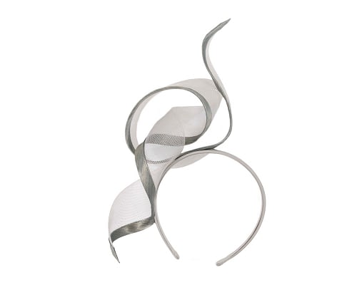 Fascinators Online - Twisted silver racing fascinator by Fillies Collection