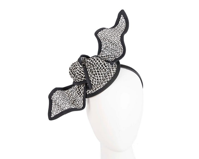 Fascinators Online - White and Black bow fascinator by Max Alexander