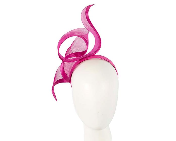 Fascinators Online - Twisted fuchsia racing fascinator by Fillies Collection