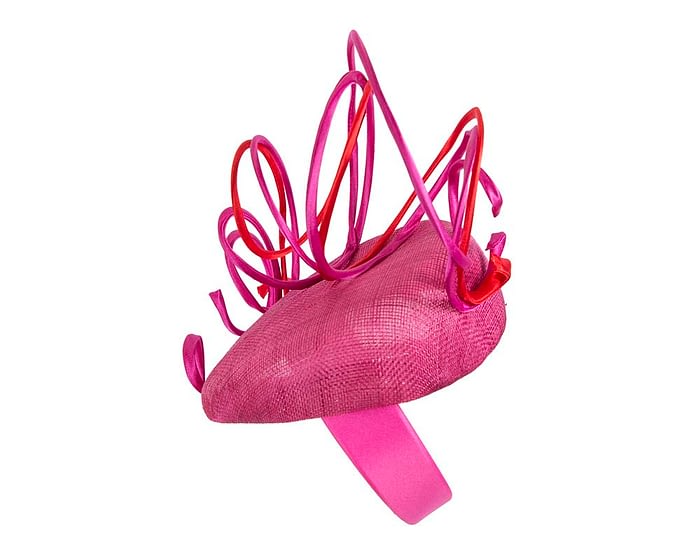 Fascinators Online - Designers fuchsia and red racing fascinator by Fillies Collection