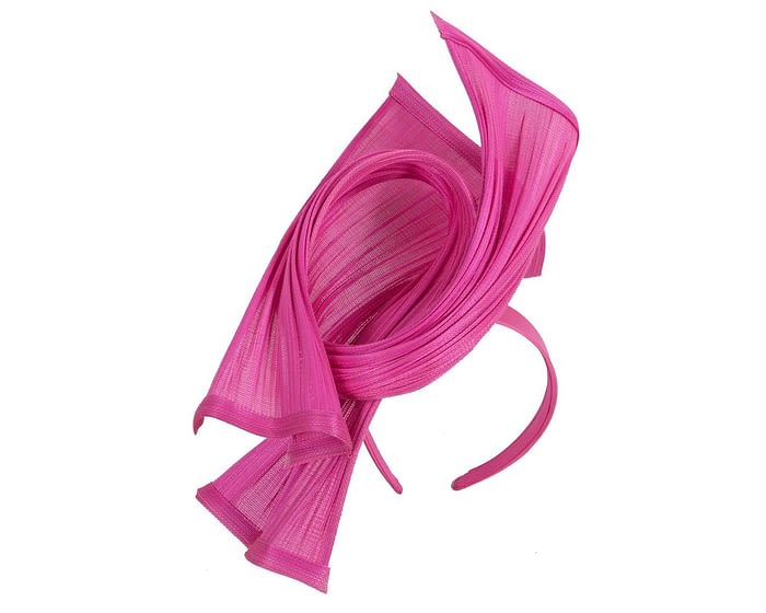 Fascinators Online - Twisted fuchsia jinsin racing fascinator by Fillies Collection