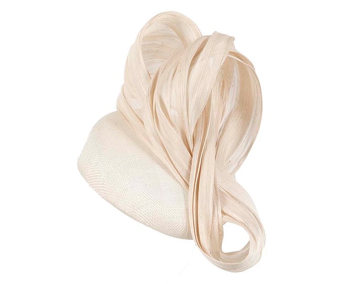 Fascinators Online - Cream pillbox with green bow by Fillies Collection