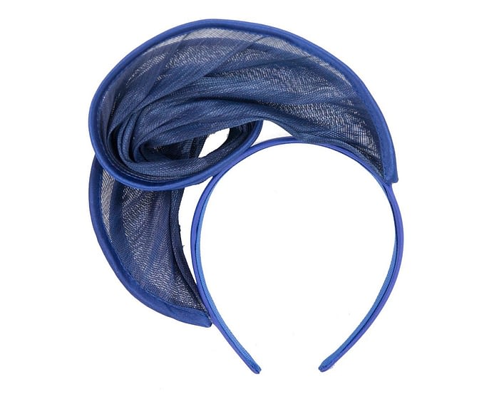 Fascinators Online - Royal blue headband racing fascinator by Fillies Collection