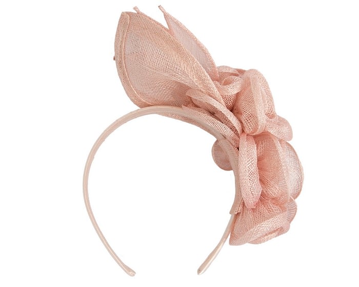 Fascinators Online - Large blush flower headband fascinator by Max Alexander