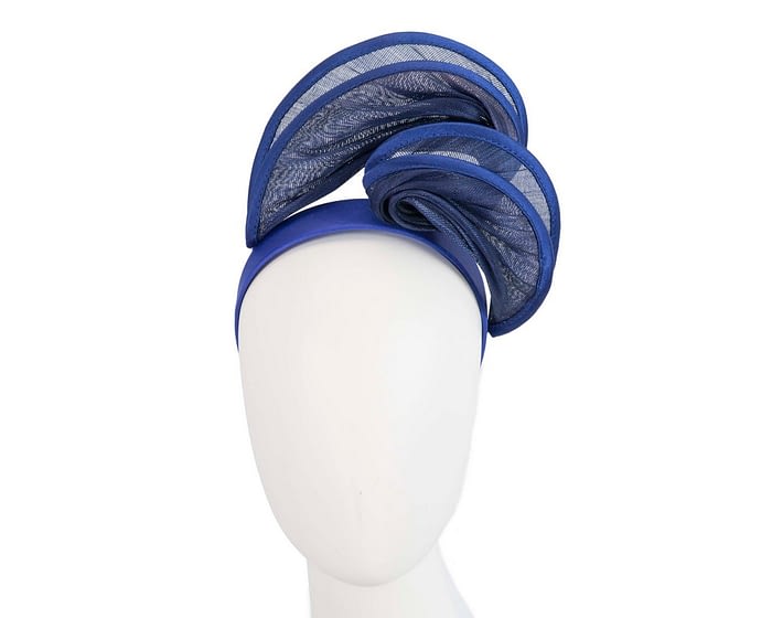 Fascinators Online - Royal blue headband racing fascinator by Fillies Collection