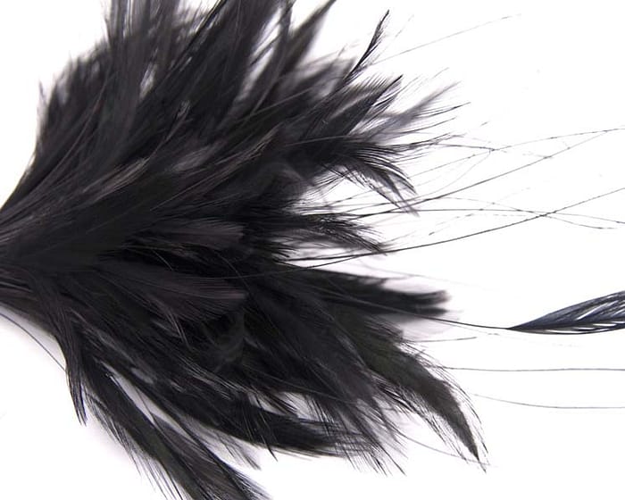 Craft & Millinery Supplies -- Trish Millinery- black feather bunch closeup