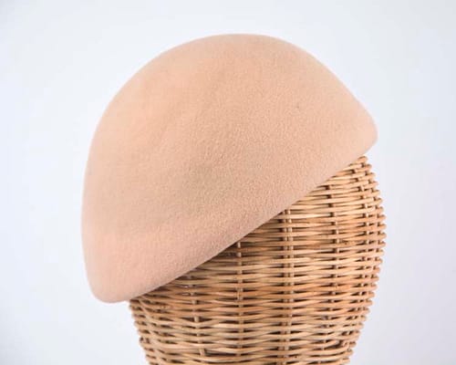 Craft & Millinery Supplies -- Trish Millinery- beige felt beret hat shape