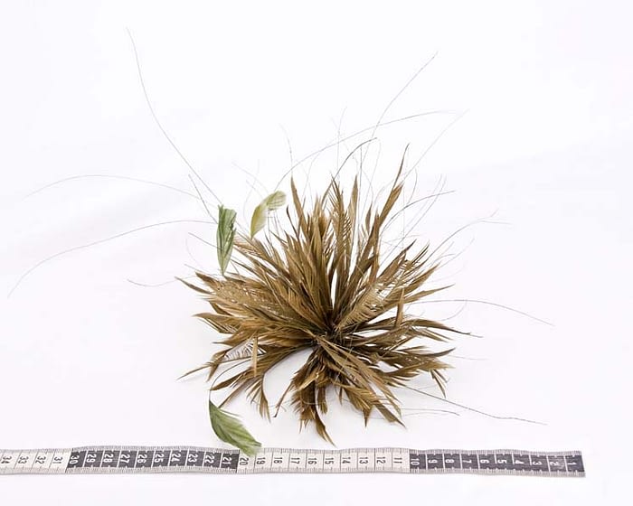 Craft & Millinery Supplies -- Trish Millinery- olive feather flower fascinators making