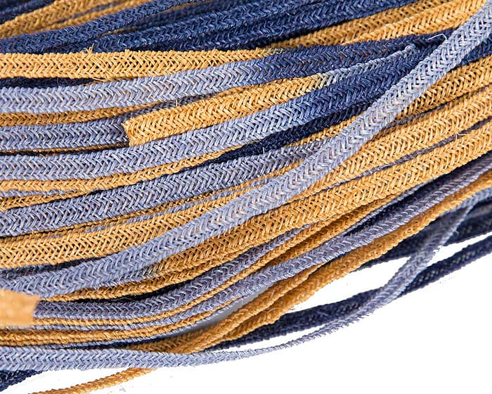 Craft & Millinery Supplies -- Trish Millinery- braid 100 blue orange closeup