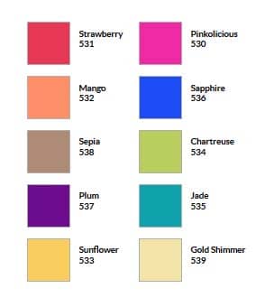 Craft & Millinery Supplies -- Trish Millinery- design master tintit spray colorchart