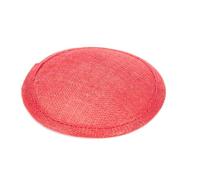Craft & Millinery Supplies -- Trish Millinery- 12mm red round sinamay fascinator base