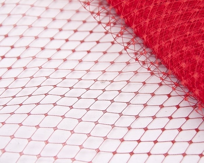 Craft & Millinery Supplies -- Trish Millinery- red face veiling netting millinery