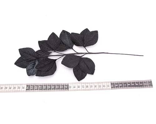 Craft & Millinery Supplies -- Trish Millinery- black velvet leaves