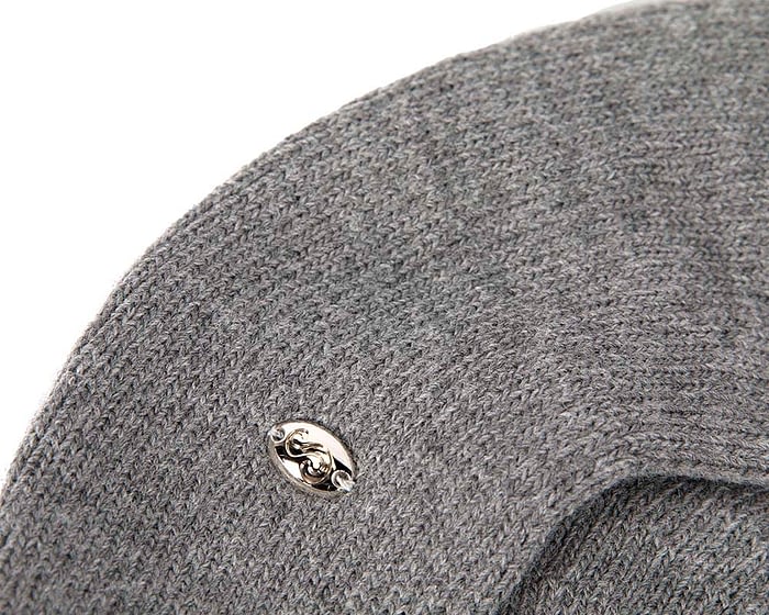 Classic warm grey wool beret. Made in Europe Fascinators.com.au