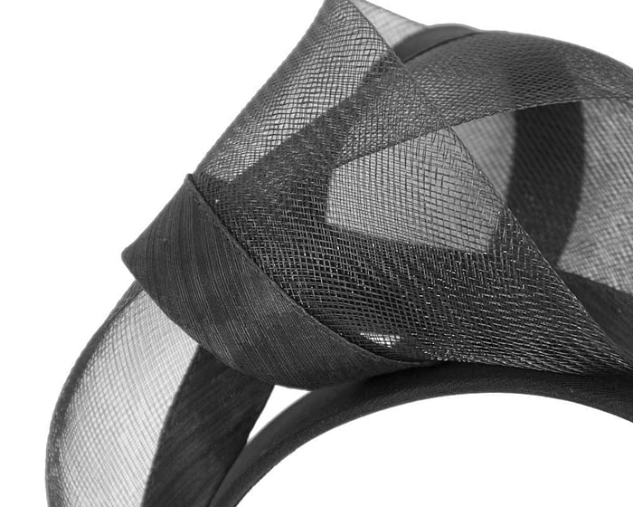 Black turban headband by Fillies Collection Fascinators.com.au