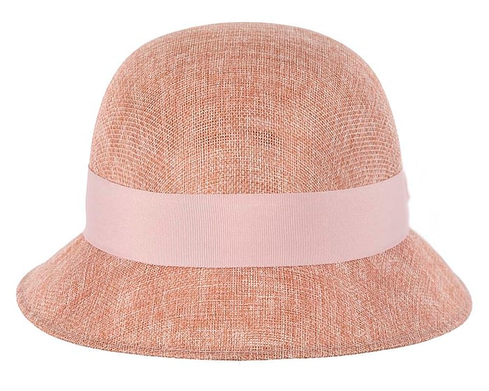 Dusty pink spring racing cloche hat by Max Alexander Fascinators.com.au