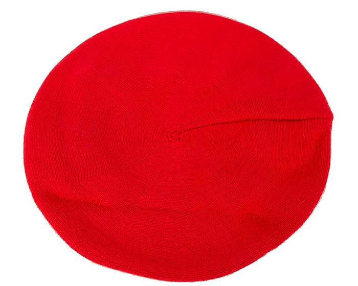 Classic warm red wool beret. Made in Europe Fascinators.com.au