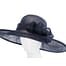 Wide brim navy sinamay racing hat by Max Alexander Fascinators.com.au