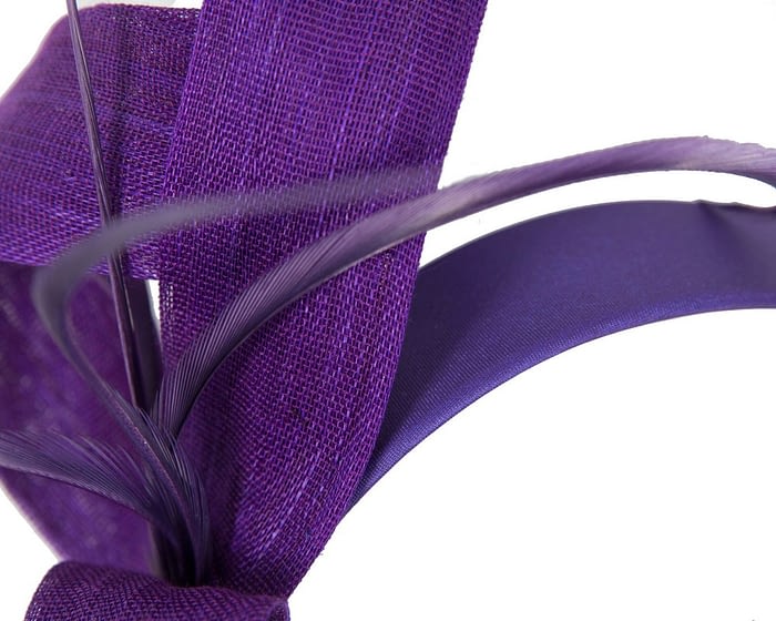 Purple loops & feathers racing fascinator by Fillies Collection Fascinators.com.au