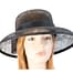 Black wide brim sinamay hat with bow Fascinators.com.au