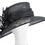 Large black sinamay racing hat by Max Alexander Fascinators.com.au