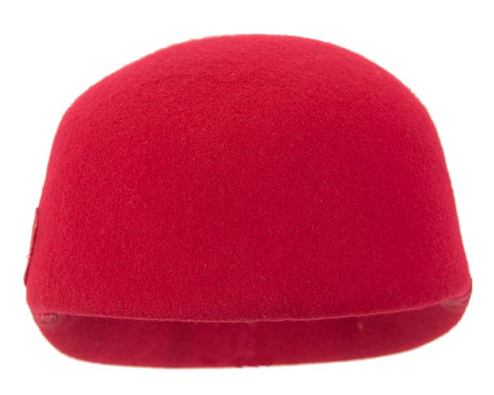 Red felt fashion cap with lace Fascinators.com.au