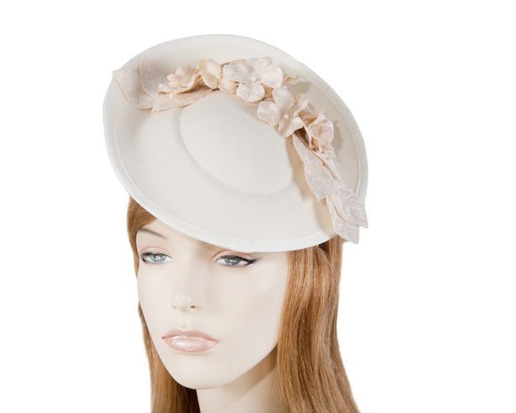 Large Cream Winter Fascinator