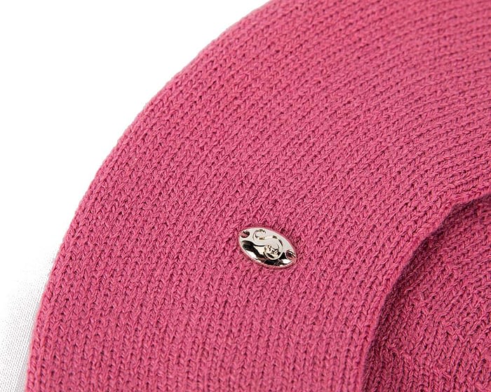 Classic warm fuchsia wool beret. Made in Europe Fascinators.com.au