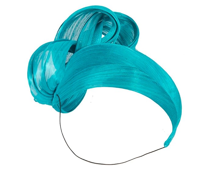 Turquoise retro headband racing fascinator by Fillies Collection Fascinators.com.au