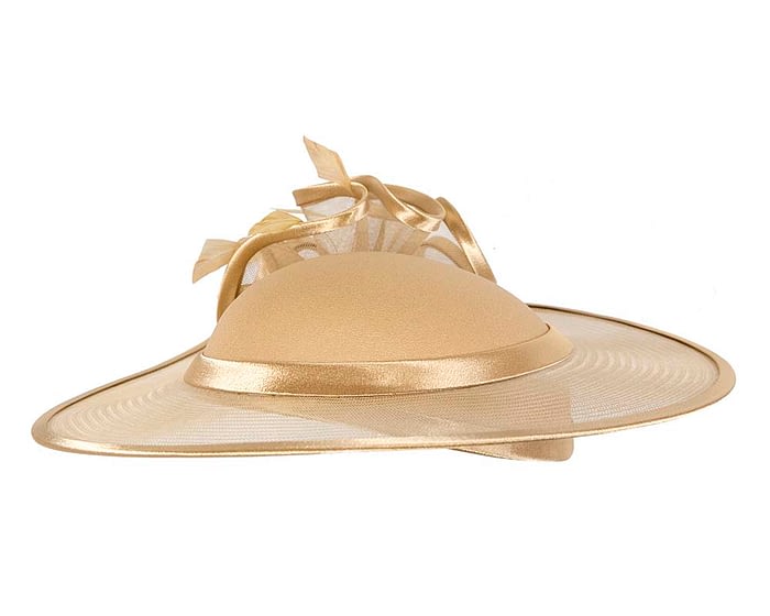 Gold fashion hat custom made to order Fascinators.com.au