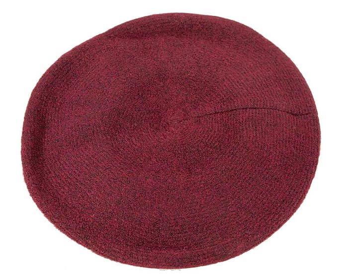 Warm burgundy wine wool beret. Made in Europe Fascinators.com.au