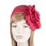Red winter headband with flower Fascinators.com.au