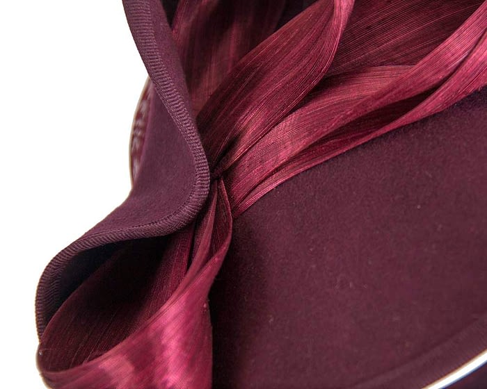 Twisted burgundy winter fascinator by Fillies Collection Fascinators.com.au