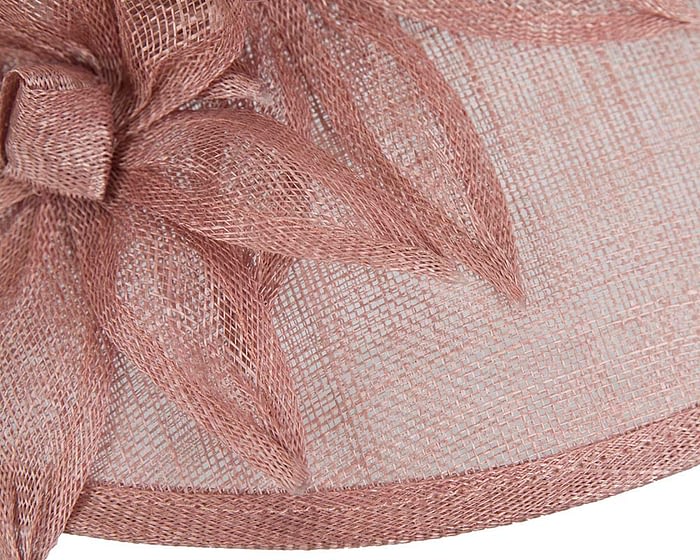 Large dusty pink sinamay racing hat by Max Alexander Fascinators.com.au