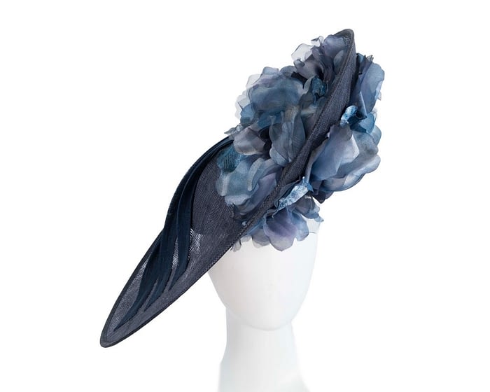 Large navy racing hatinator by Fillies Collection Fascinators.com.au