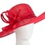 Wide brim red racing hat by Max Alexander Fascinators.com.au