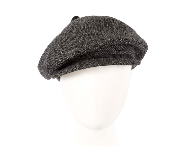 Classic warm charcoal wool beaked cap. Made in Europe Fascinators.com.au