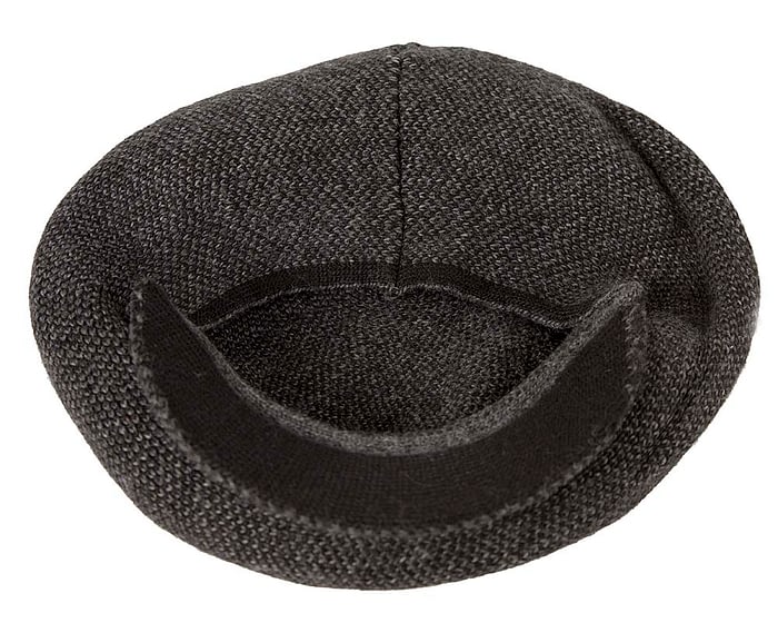 Classic warm charcoal wool beaked cap. Made in Europe Fascinators.com.au