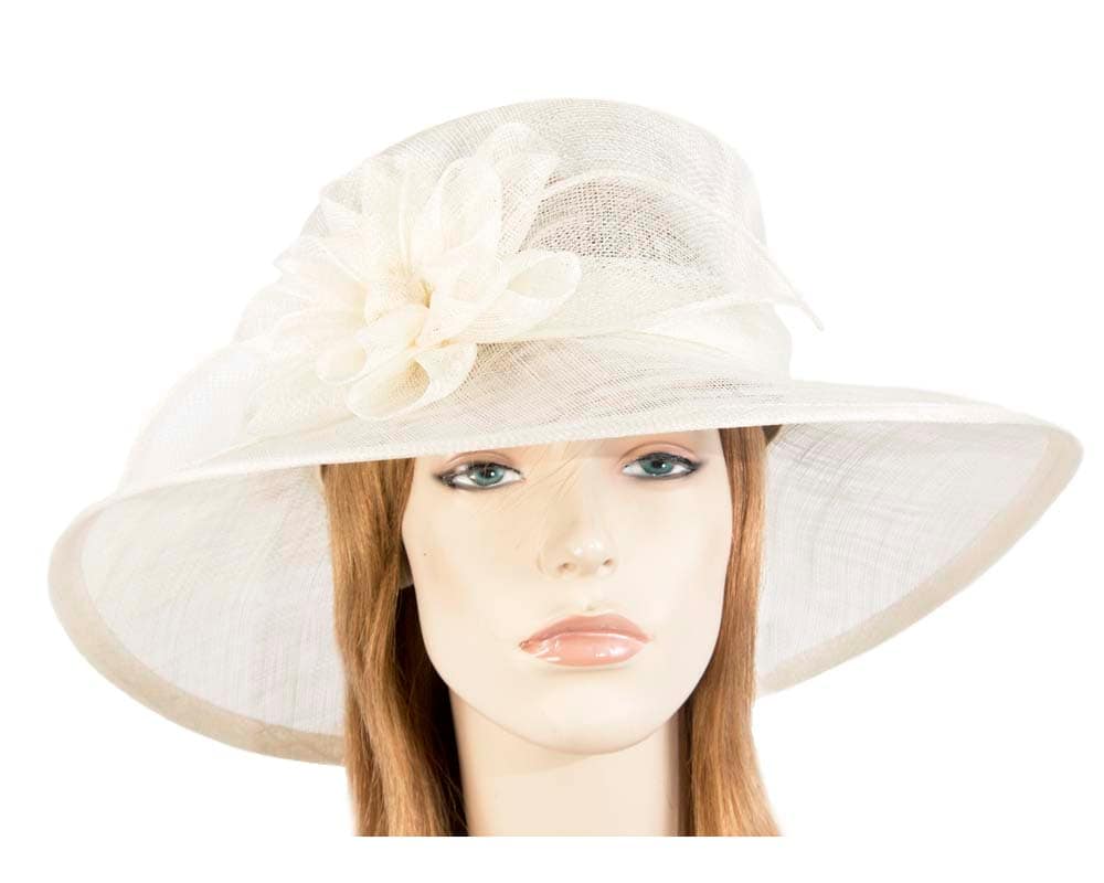 Large Cream Fashion Hat