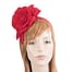 Red felt flower winter fascinator by Max Alexander Fascinators.com.au