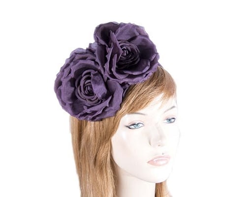 Purple wine flowers headband Fascinators.com.au