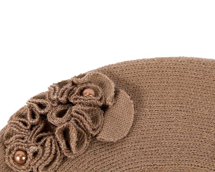 Warm beige sand wool beret. Made in Europe Fascinators.com.au