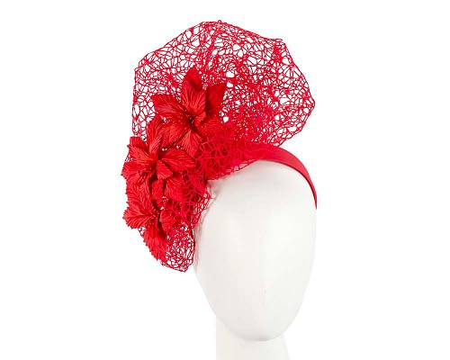 Red designers racing fascinator by Fillies Collection Fascinators.com.au